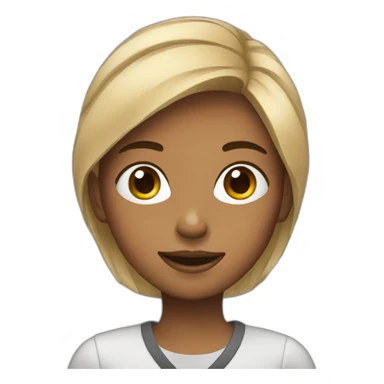 girl with cellphone sticker