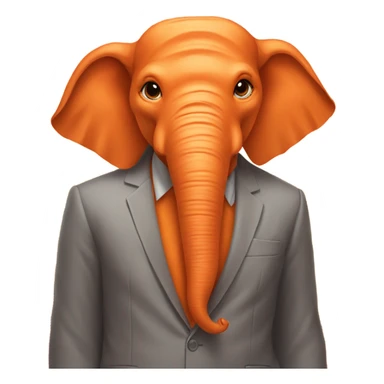 Orange Elephant wearing a shirt that says Blake Gay sticker