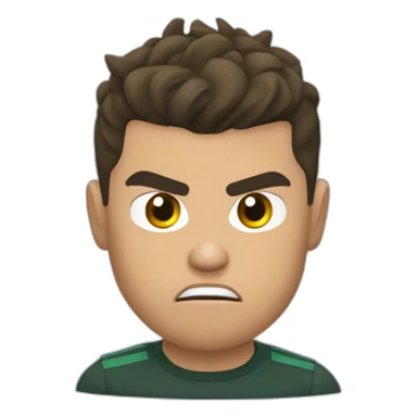 Cristiano ronaldo angry with siuuuuu sticker