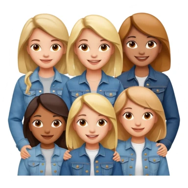 girls in jean jackets sticker