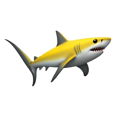 thresher shark with star tattoo in yellow sticker