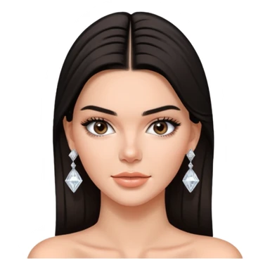 kendall jenner wear diamond earrings sticker