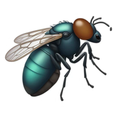 Une mouche qui rigole de face sticker