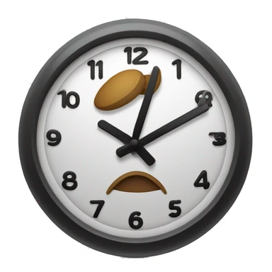 a gosth with a clock sticker