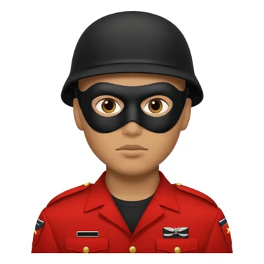 soldier with black masks without cap sticker