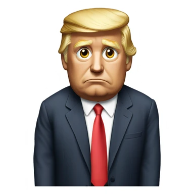 create donald trump looking really sad because he just lost the election sticker