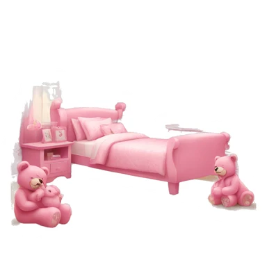 room cute bears pink sticker