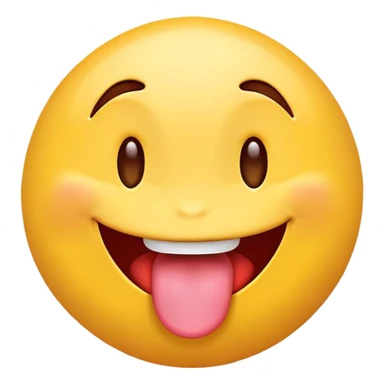 Devious emoji with tongue out sticker