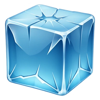 cracked ice block sticker