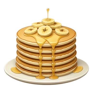 Pancakes with bananas on top sticker