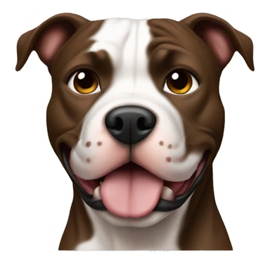 pitbull dog black and brown sticker