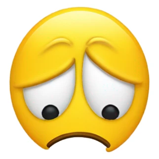 I created a yellow emoji with tired eyes sticker
