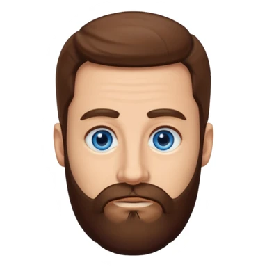 Yehuda Levi with blue eyes, brown hair beard sticker
