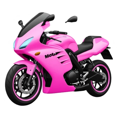 moto sportiva con scritta nera e solo avanti rosa fluorescente  sticker