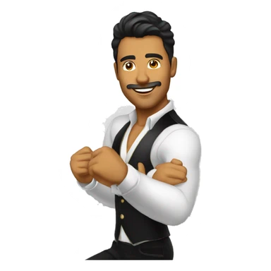 men dancer salsa casino sticker