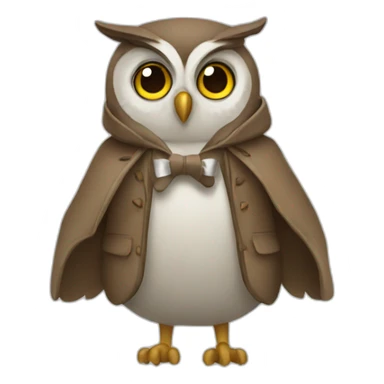 Owl wearing a coat sticker