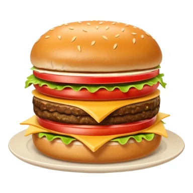 Crea una escena que contenga el mega combo: una hamburguesa, un frappé y papas fritas sticker