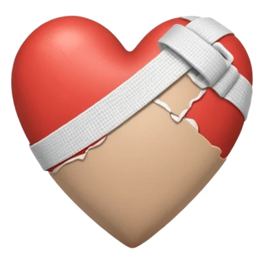Black and white bandage heart sticker