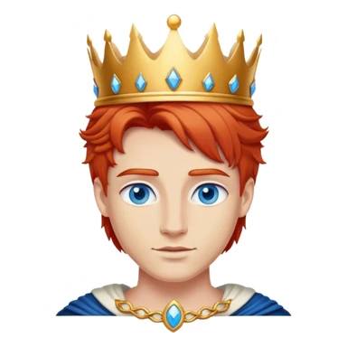 Red hair king, blonde queen, blue eyes sticker