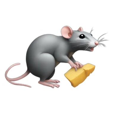 a rat stealing something sticker