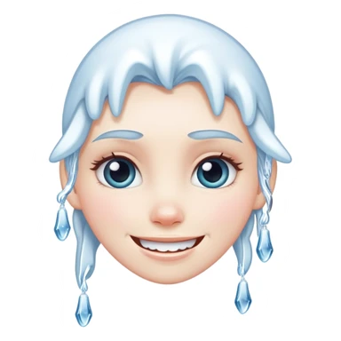 Frozen smile with icicles sticker