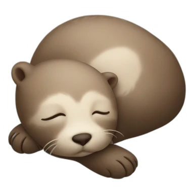 baby otter sleeping sticker