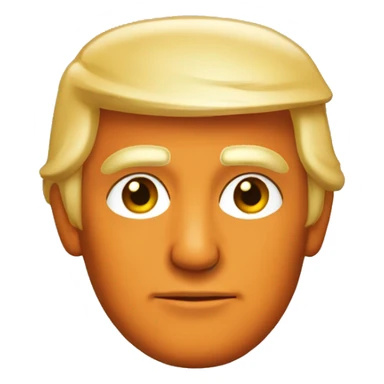 Donald Trump with orange concealer sticker