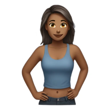 Relaxed girl after work sticker