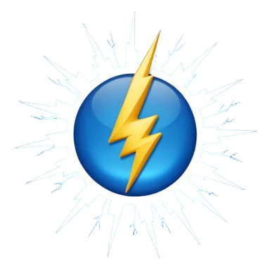 Can u generate a blue tick mark with lightning aura around it? make this as an emoliji sticker