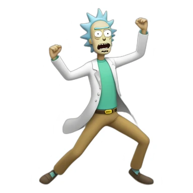 rick from rick and morty dancing sticker