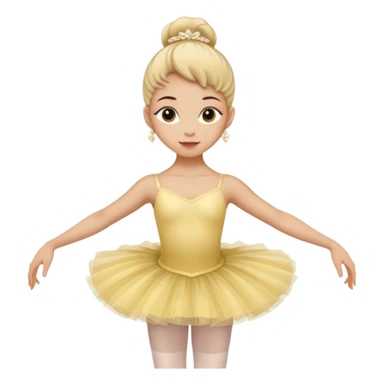Ballerina with yellow skin tone sticker