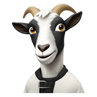 Goat in puffy black coat driving 2024 hummerEV sticker