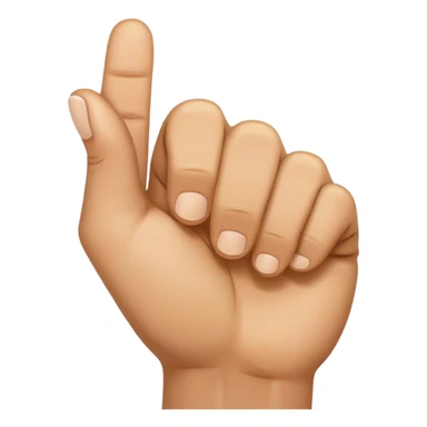 hand facing forward in a fist, thumb passing between index and middle fingers sticker
