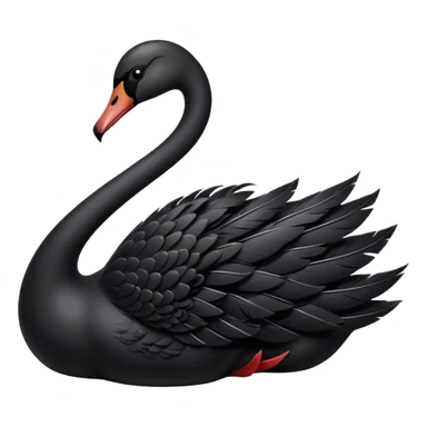 Shining black swan sticker
