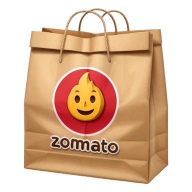 zometo delevery paper bag  sticker