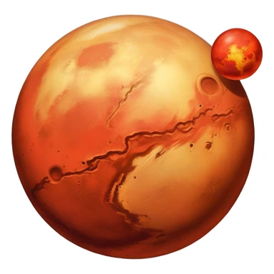 Mars with red and gold colors, Red Rising theme sticker