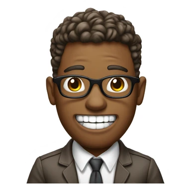 Nerd ￼with big teeth ￼ sticker