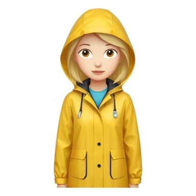 yellow raincoat for women sticker