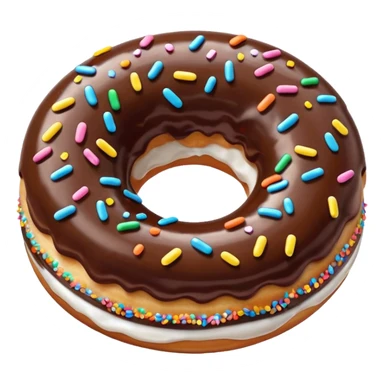 i chocolate donut that says thank you sticker