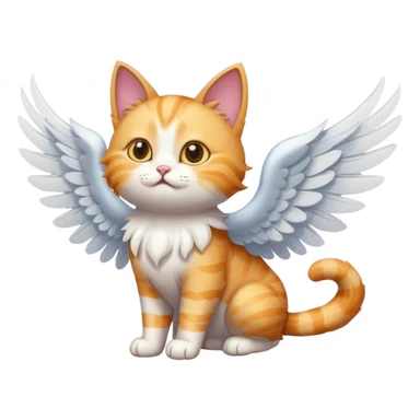 Flying cat sticker