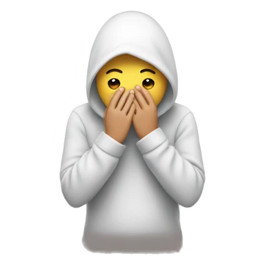 Shy person covering their face sticker