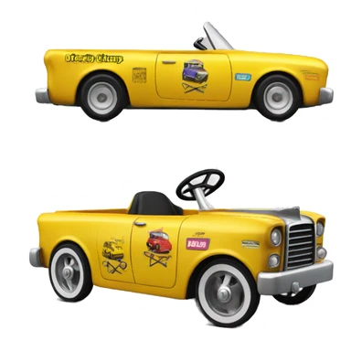 Pedal Champs. Pedal car 1/10 city cab. hot rod  sticker