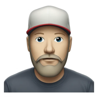 A man look like Fred Durst from limp bizkit with a moustache  sticker