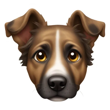 Brindle short haired young shepherd dog head sticker