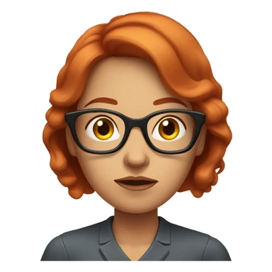 red hair woman nutritionist with glasses sad with no money sticker