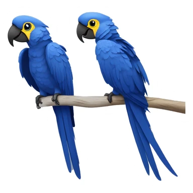Hyacinth Macaw pair Full Body love sticker