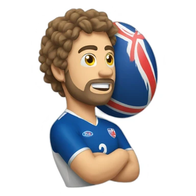 Ballon de rugby anglais sticker