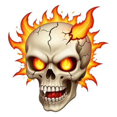 A skull mixed with a demon whose head explodes sticker
