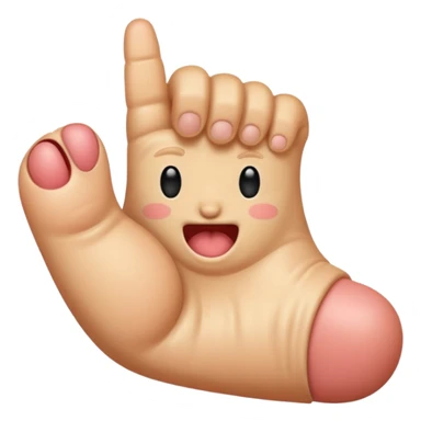 Foot flipping a middle finger sticker