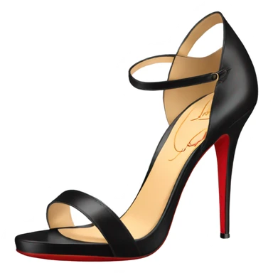 Louboutin 3 inch heels black sandals sticker